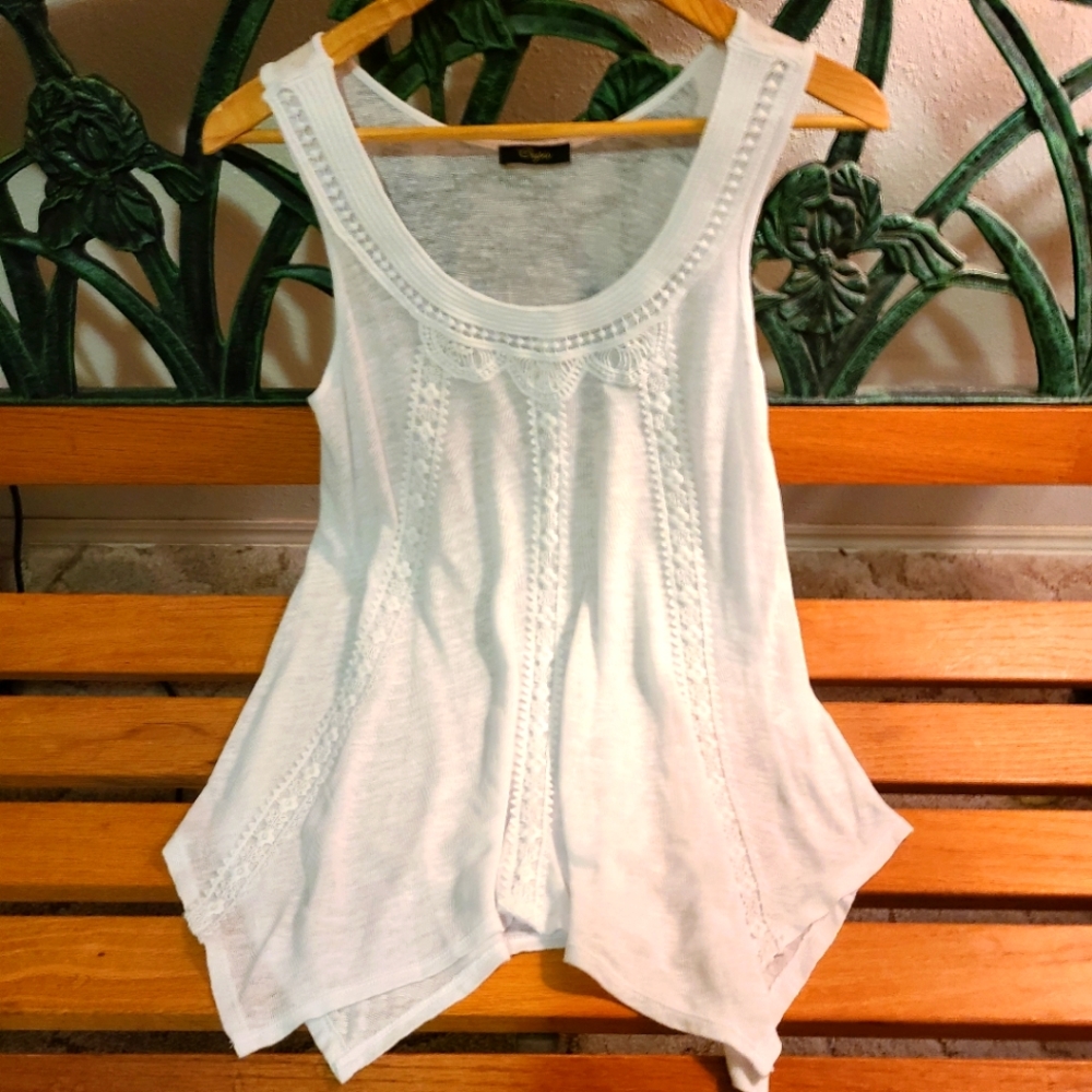 Cupio Anthropology Linen Handkerchief Tank Sz M/L - Picture 3 of 9